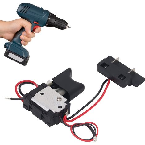 Interrupteur de perceuse universel 0541, compatible avec les interrupteurs de perceuse au lithium avec voyant lumineux, 7,2-24 V. (1/5)