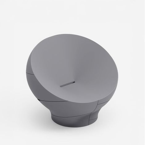 Poltrona da giardino in polietilene design moderno outdoor Vera - Ferro (1/4)