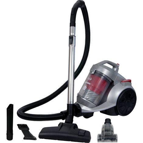 Ewbank EW3130 MOTION2 Pet Cylinder Bagless Vacuum Cleaner, HEPA Filter to Trap Dust & Mould, 3 Litre Capacity, 700W, Floorhead Attachments, Silver/red (1/2)