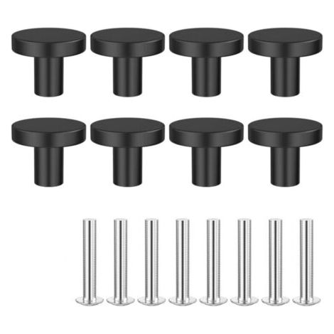 QORVA-8 poignées de meubles noires, poignées de tiroir 25x20mm, poignées de porte de cuisine avec vis, poignées de porte d'armoire, poignées de meubles noires, poignées d'armoire rondes, poignées d'ar (1/5)