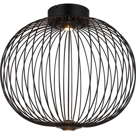 Globo - plafón - GALWAY - negro - metal - Ø 50cm - LED - 15652D1 (1/5)