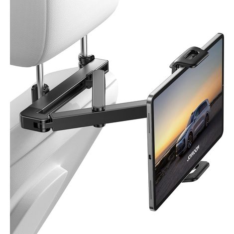 Support Tablette Voiture [Stabiliser Structure Triangle] Support iPad Voiture avec Bras Pliable Double Articulation Porte Tablette Voiture pour iPad/Switch/Phone 4,7-13 Screen Devices