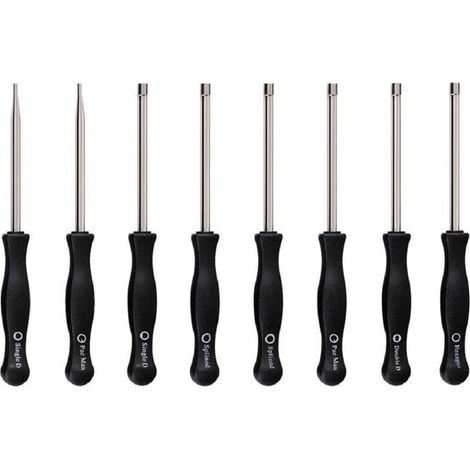 Set di 8 cacciaviti per carburatore a 2 tempi con testa zigrinata/a D, compatibili con STIHL, Husqvarna, Echo – regolazione precisa di piccoli motori e attrezzature