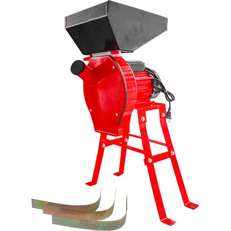 Moulin à céréales électrique 750W – Capacité de broyage 180 kg/h – 4 tamis 2/3/4/5 mm – Vitesse 2850 RPM pour farines personnalisées – Bricoferr (1/2)