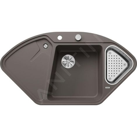 Blanco Delta II - Évier en silgranit 1042x560 mm, avec commande de vidage et accessoires, InFino, gris 527239 (1/3)