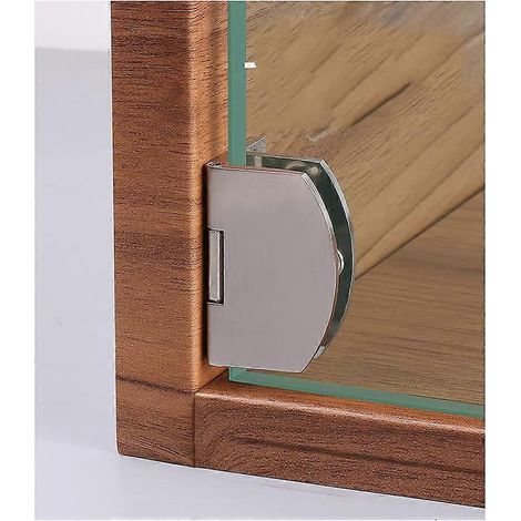 [2 pièces] Charnière pour porte vitrée d'armoire, pince sans cadre pour salle de bain, porte vitrée (1/5)
