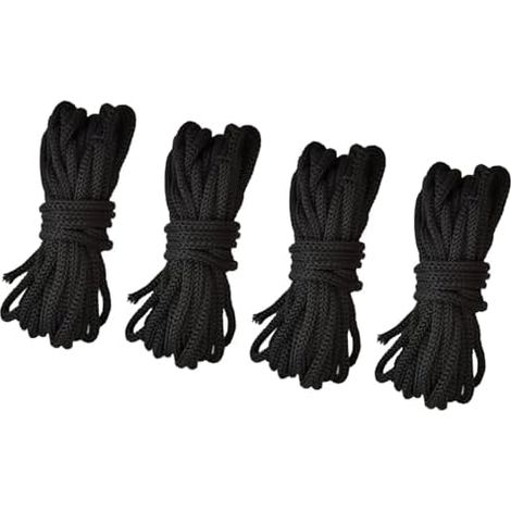 Lot de 4 cordes raccordement pour filet trampoline, corde tressée 5 mm d'épaisseur, filets clôture, clôture -