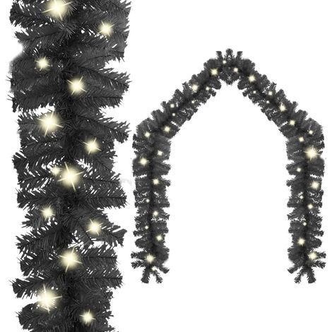 Décoration de Noël - Guirlande de Noël avec lumières LED 10 m Noir -WYW92221 (1/5)