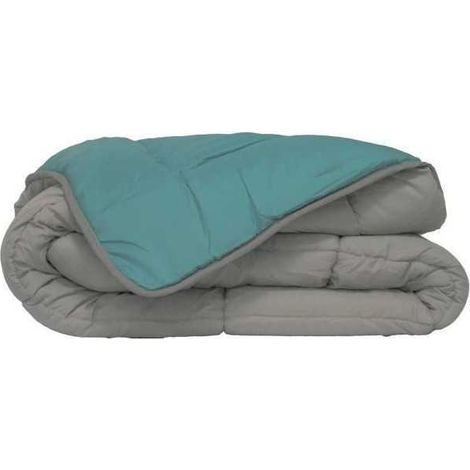 HUDSON Couette legere Microfibre 200g/m2 240x260cm Galet + Lac