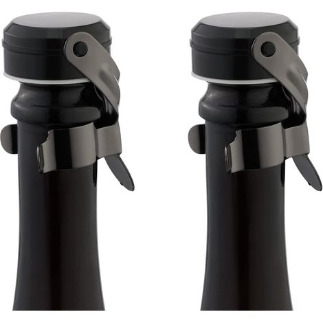 Bouchons de champagne et de vin, 2 bouchons en acier inoxydable pour bouteilles de champagne, réutilisables, étanches, préservent la fraîcheur.-AquaForge