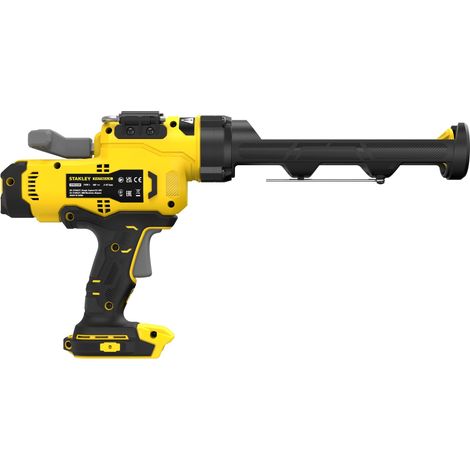 Stanley – Pistolet à mastic 18V – 6 vitesses – Force de poussée 250 kg – Autonomie 200 cartouches – Anti-goutte et porte-cartouche pivotant