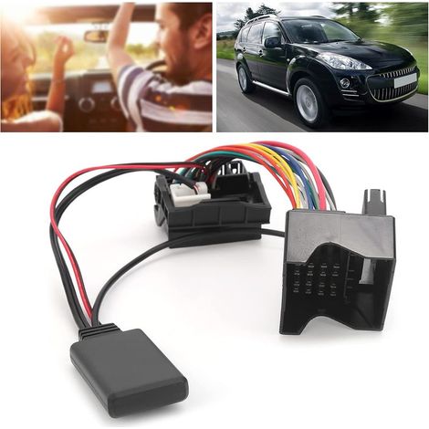 Adaptateur AUX Bluetooth 59.1in Câble Bluetooth 5.0 AUX Adaptateur o Module Bluetooth de Voiture avec Microphone Adapté pour C2 C3 C4 C5 C6 (1/5)