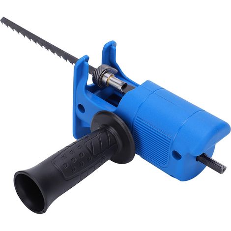 Scie sabre portable - Adaptateur de scie sabre électrique - Outil modifié - Accessoire de travail du bois avec 3 lames de scie pour couper le bois et le métal (1/5)