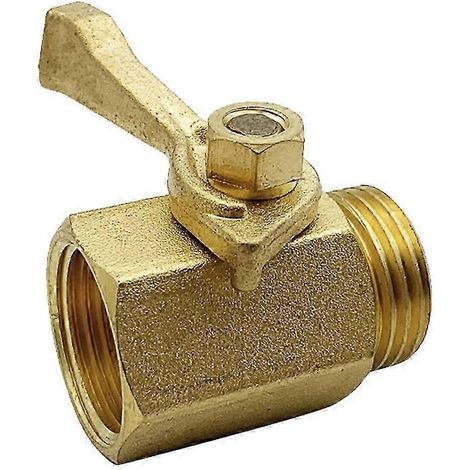 Heavy Duty 3/4" Brass Garden Hose Shut Off Valve Connector (1/5)