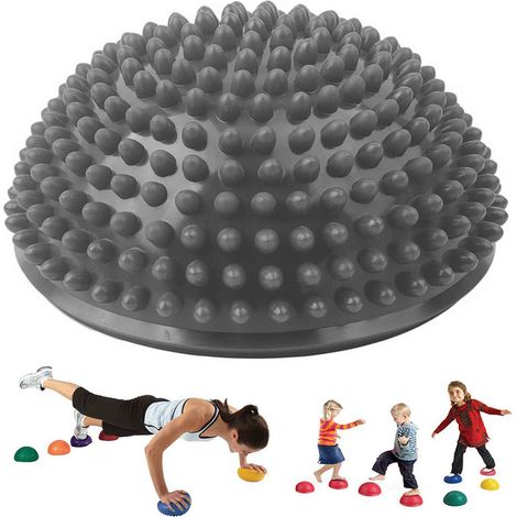Lot de 2 tapis de massage demi-boule durian yoga, point de déclenchement, équilibre fitness (1/5)