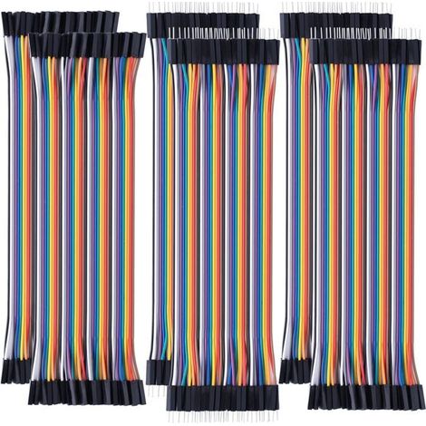 20CM 240PCS Breadboard Jumper Wires Dupont Câble Kit Mâle vers Femelle, Mâle vers Mâle, Femelle vers Femelle Jumper Wires (1/4)