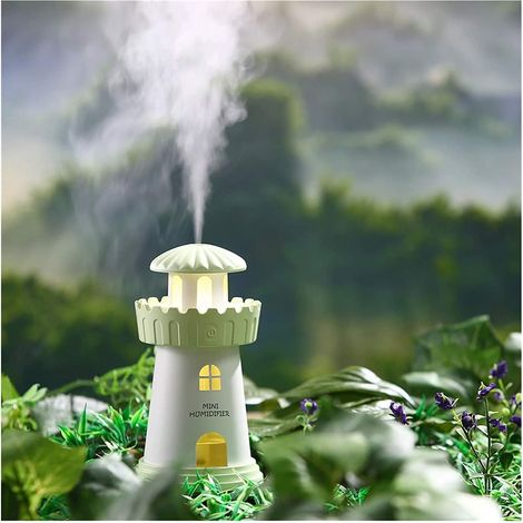 Humidificateur d'air pour plantes Lighthouse, petit humidificateur USB, veilleuse, diffuseur USB, diffuseur d'huiles essentielles pour la maison (Cou (1/5)