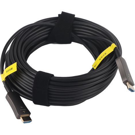 Câble HDMI 4K Fibre Optique 15m Interface Multimédia Haute Définition 4:4:4 RGB HDR10 HDCP2.2 18Gbps Fil Unidirectionnel pour PS4 (1/5)