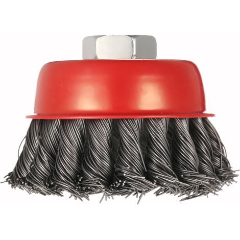 75mm and 3-inch crimped wire brush, knotted with steel for angle grinder, maximum rust paint removal at 12500 rpm, metal deburring (1/5)