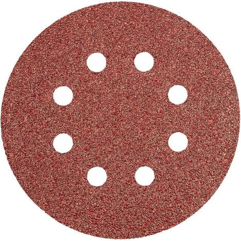 Schleifscheiben 125 mm, K60, 5 Stück, mit 8 Löchern (1/2)