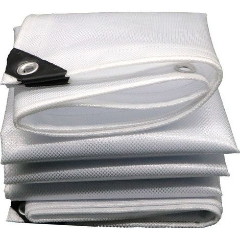Bâche armée transparente 2x2m 230g/m² – Indéchirable et imperméable – Stabilisée aux UV – Œillets métalliques – Découpable pour abri à bois (1/5)