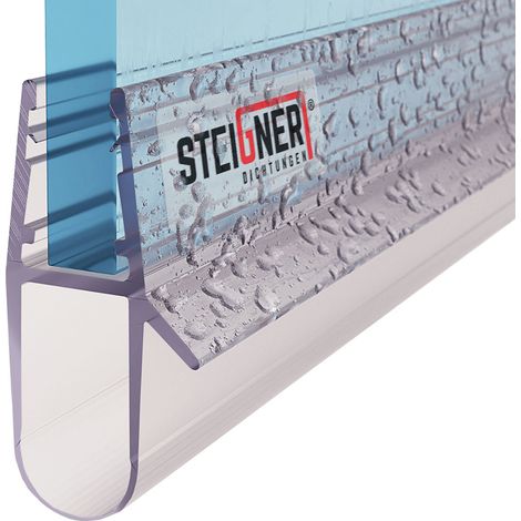 STEIGNER Duschdichtung UK17 Ersatzdichtung für Dusche Wasserabweiser, L, 110 cm, (Einzeldichtung), 5mm bis 8mm Glasstärke