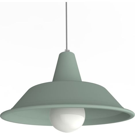 LUMICOM  DUNA Sospensione, 1XE27, max 42W, metallo, verde iceberg, D.35cm