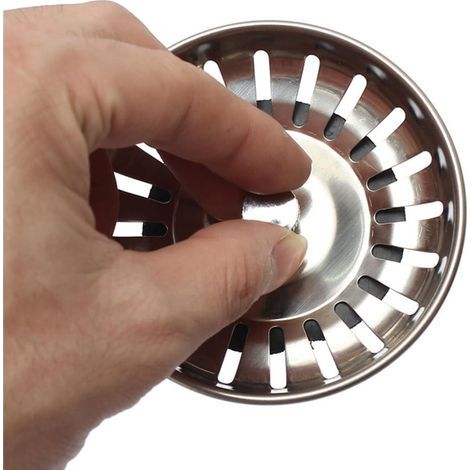 Sink Stopper Steel Drain Basket 2 Pack Filter Sealed Waste (1/5)