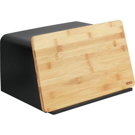Wenko Kubo scatola per il pane nera design moderno 35 cm (1/5)
