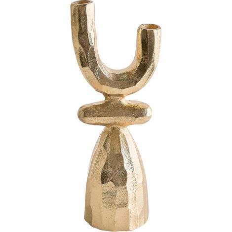 Portacandele in alluminio color oro 33 cm Kradenik (1/5)