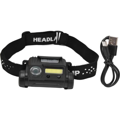 Lampe frontale LED COB haute luminosité à détection, lampe de poche rechargeable USB, aimantée pour la pêche (1/5)