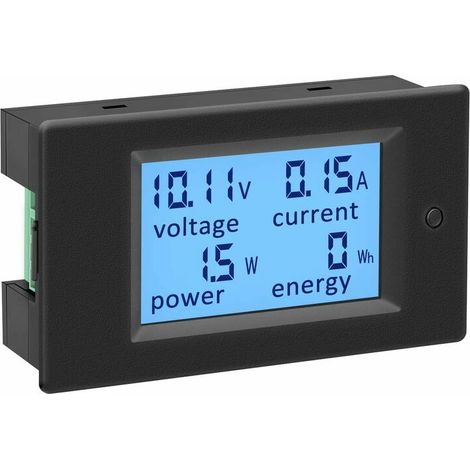 Voltmetro Amperometro 12V Tester Indicatore Tensione Corrente Potenza Energia Digitale CC 6,5-100V 100A Volt Ampere Watt Multimetro Pannello Display LCD (1/5)