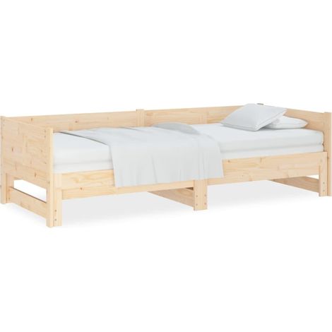 Maison Exclusive - Ausziehbares Tagesbett Massivholz Kiefer 2x(90