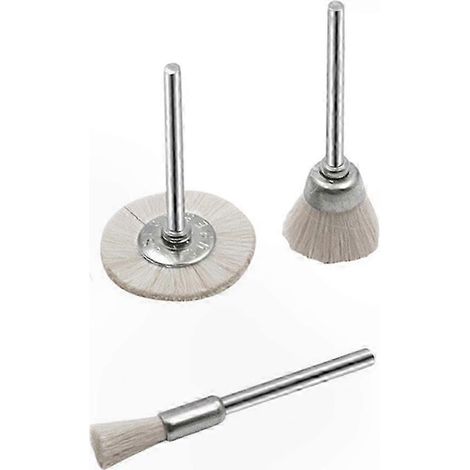 Lot de 3 brosses de polissage en laine pour perceuse, disques de ponçage et lustrage, accessoires rotatifs pour entretien dentaire et outil rotatif (1/5)