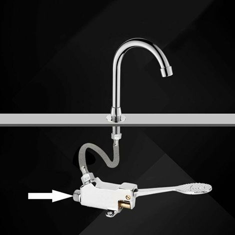 Mitigeur de lavabo robinet à pédale ensemble de robinets de lavabo de laboratoire médical/de salle de bains,FOREHILL (1/4)