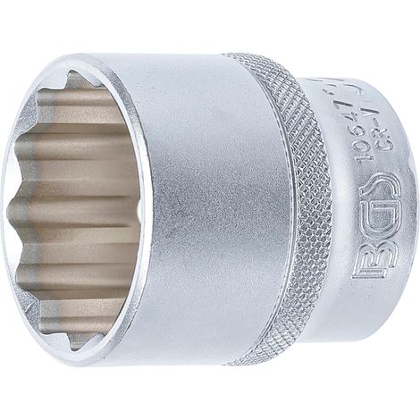 BGS Steckschlüssel-Einsatz Zwölfkant Antrieb Innenvierkant 12,5 mm (1/2") SW 32 mm - 10647 (1/3)