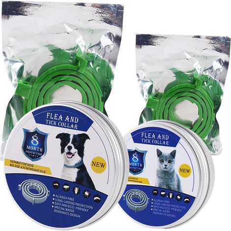 Collier anti-puces et tiques à base d’huiles essentielles végétales – 38 cm – Protection 1 mois – Chien et chat – 10 couleurs disponibles