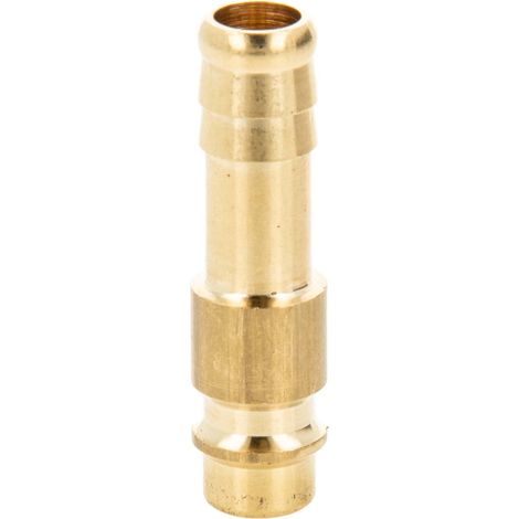 Druckluft Stecktülle NW 7,2 x Ø 9 mm Schlauchanschluss Tülle, Typ 26SF, Messing blank