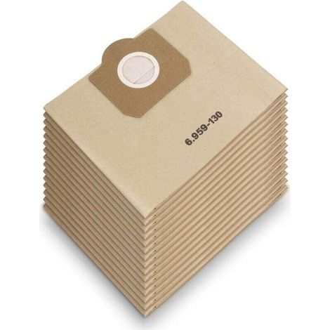 10 Papierfilterbeutel für Kärcher 6.959-130.0, WD3 Staubsaugerbeutel, Filterbeutel für WD3 1629 MV3 Premium A2201/2204/2504/2554/2251/2604 Staubsaugerbeutel, Filterbeutel, Papierbeutel