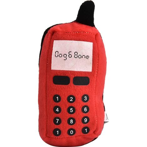 Jouet à mâcher sonore interactif pour chiens et chats, doudou pour téléphone (Rouge) (1/5)