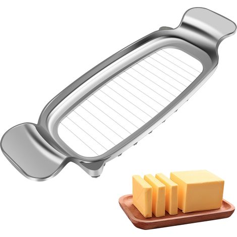 Coupe-beurre, trancheuse à fromage en acier inoxydable, coupe-fromage multifonction, outil de découpe de beurre manuel (1/5)