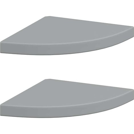 Maison Exclusive - Eck-Schweberegale 2 Stk. Grau 35x35x3,8 cm MDF