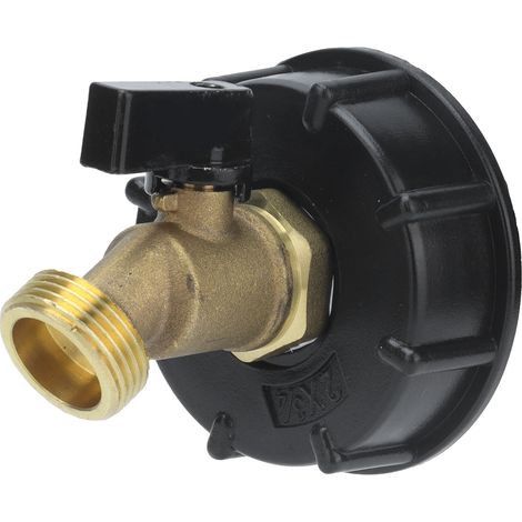 Raccord de vidange fileté mâle pour citerne IBC, robinet vanne adaptateur, connecteur flexible (1/5)