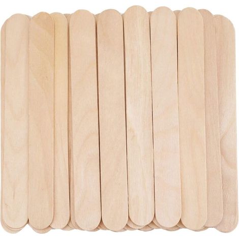 Lot de 600 bâtonnets de glace en bois, spatules en bois, loisirs créatifs, bâtonnets en bois pour travaux manuels, pour mélanger (1/4)