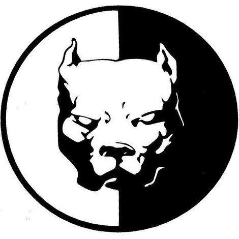 Autocollants pour voiture, murs, ordinateurs portables, autocollant réfléchissant pour véhicule, autocollant réfléchissant de nuit pour voiture, autocollant Pitbull-Black (1/2)