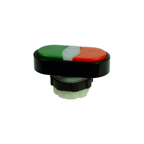 Double Bouton poussoir vert/rouge + voyant ref: BS3DT-GRE-RED
