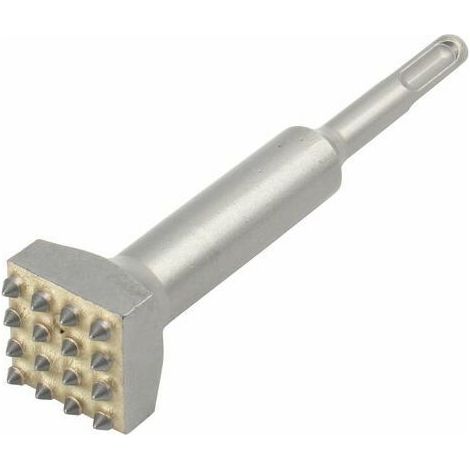 Martillo rotatorio - Broca cinceladora para martillo eléctrico para rugosidad de superficies, herramienta cinceladora para martillo percutor para paredes de hormigón y baldosas cerámicas, color plata. (1/4)