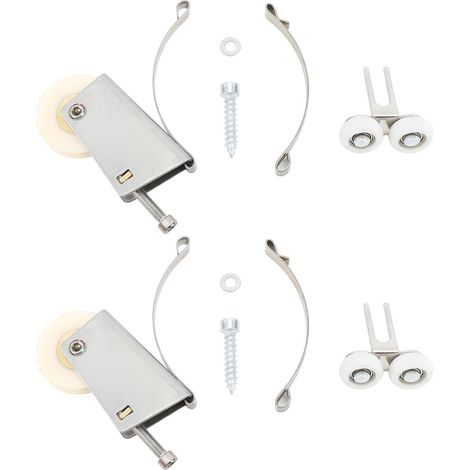 de 2 poulies à roulettes pour porte coulissante de placard (1/5)