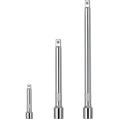 Extensión para llave de carraca y llave de vaso - Carraca de 1/4", carraca neumática, extensión para puntas de cambio rápido de 1/4" (50 mm, 100 mm, 150 mm)