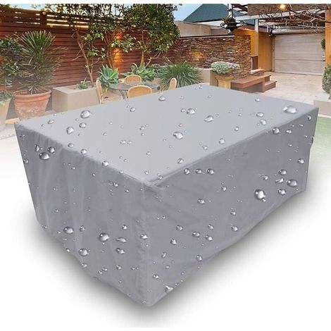 Housse de jardin rectangulaire 210D en tissu Oxford – Étanche, anti-UV, protection neige – 454x25cm – Compatible meubles de jardin (1/5)